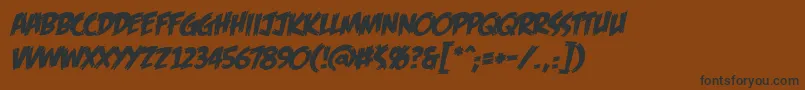 Feasfbi Font – Black Fonts on Brown Background