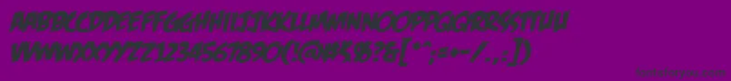 Feasfbi Font – Black Fonts on Purple Background