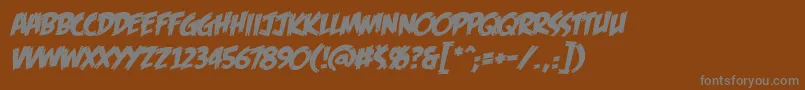 Feasfbi Font – Gray Fonts on Brown Background
