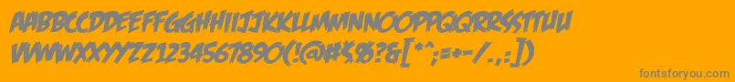 Feasfbi Font – Gray Fonts on Orange Background