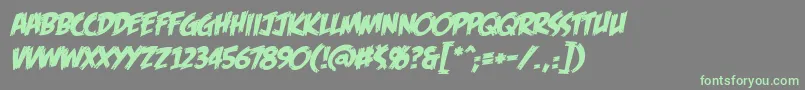 Feasfbi Font – Green Fonts on Gray Background