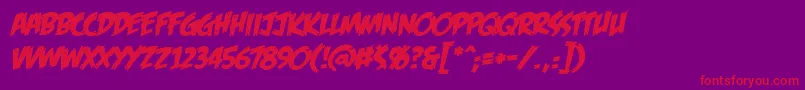 Feasfbi Font – Red Fonts on Purple Background