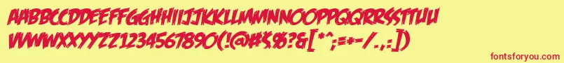 Feasfbi Font – Red Fonts on Yellow Background