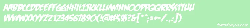 Feasfbi Font – White Fonts on Green Background
