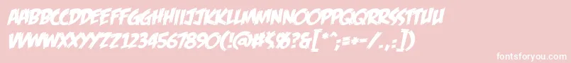 Feasfbi Font – White Fonts on Pink Background
