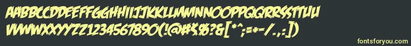 Feasfbi Font – Yellow Fonts on Black Background