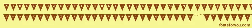 VivaLaFiesta Font – Brown Fonts on Yellow Background