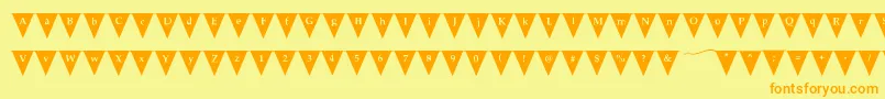 VivaLaFiesta Font – Orange Fonts on Yellow Background