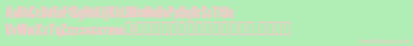 フォントUtility – 緑の背景にピンクのフォント