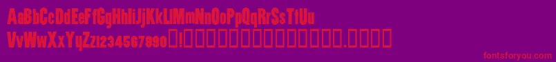 Utility Font – Red Fonts on Purple Background