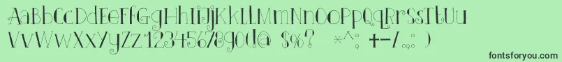 DkClairDeLune Font – Black Fonts on Green Background