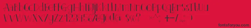 DkClairDeLune Font – Black Fonts on Red Background