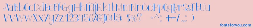 DkClairDeLune Font – Blue Fonts on Pink Background