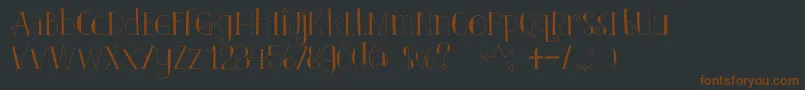 DkClairDeLune Font – Brown Fonts on Black Background