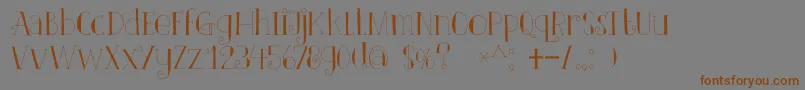 DkClairDeLune Font – Brown Fonts on Gray Background