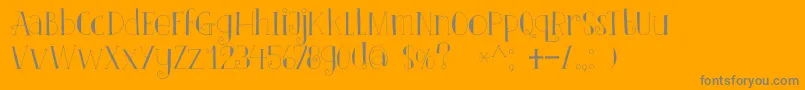 DkClairDeLune Font – Gray Fonts on Orange Background