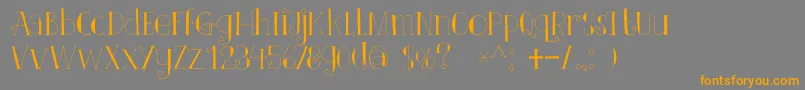 DkClairDeLune-Schriftart – Orangefarbene Schriften auf grauem Hintergrund