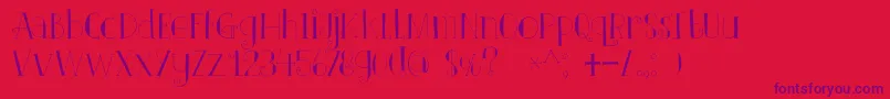 DkClairDeLune Font – Purple Fonts on Red Background