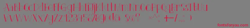 DkClairDeLune Font – Red Fonts on Gray Background