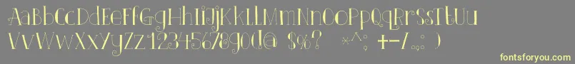 DkClairDeLune Font – Yellow Fonts on Gray Background