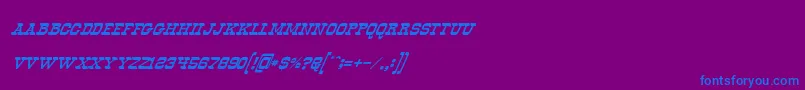 OldwaysItalic Font – Blue Fonts on Purple Background