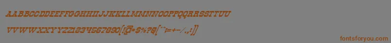OldwaysItalic Font – Brown Fonts on Gray Background