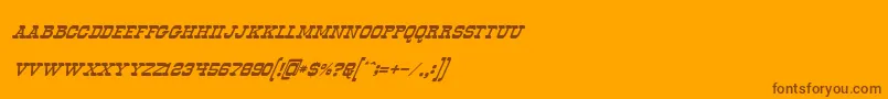 OldwaysItalic Font – Brown Fonts on Orange Background