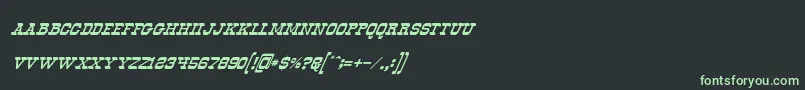 OldwaysItalic Font – Green Fonts on Black Background