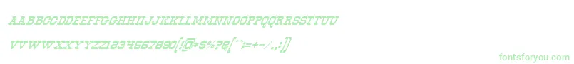 OldwaysItalic Font – Green Fonts on White Background