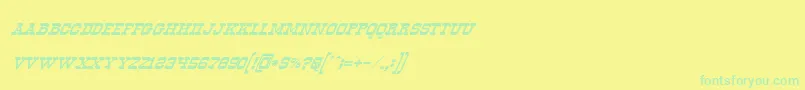 OldwaysItalic Font – Green Fonts on Yellow Background