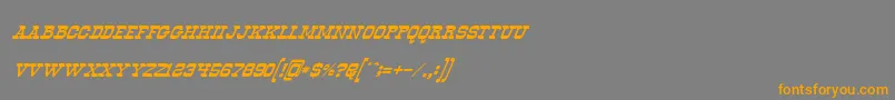 OldwaysItalic Font – Orange Fonts on Gray Background