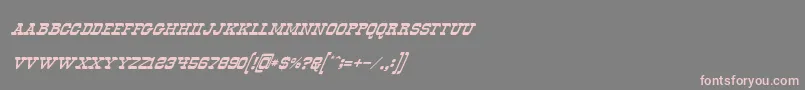 OldwaysItalic Font – Pink Fonts on Gray Background