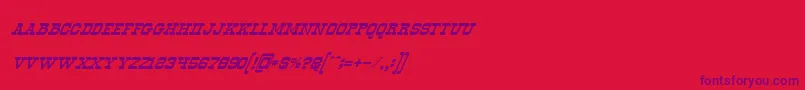 OldwaysItalic Font – Purple Fonts on Red Background