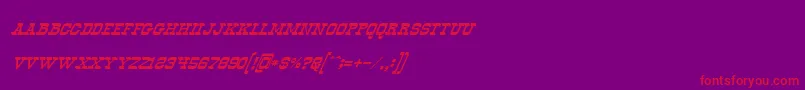 OldwaysItalic Font – Red Fonts on Purple Background