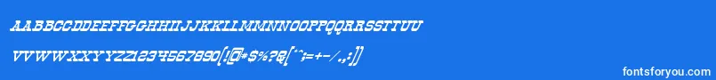 OldwaysItalic Font – White Fonts on Blue Background