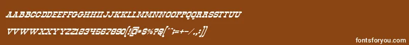 OldwaysItalic Font – White Fonts on Brown Background