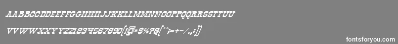 フォントOldwaysItalic – 灰色の背景に白い文字