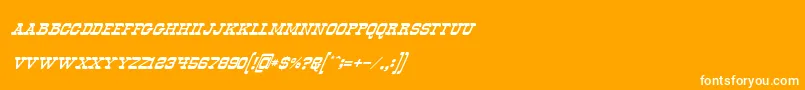 Подробнее о шрифте OldwaysItalic Шрифт OldwaysItalic – белые шрифты на оранжевом фоне
