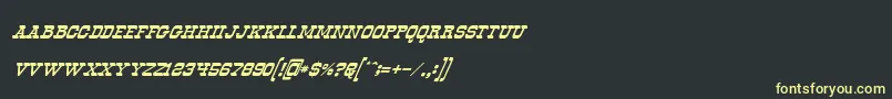 OldwaysItalic Font – Yellow Fonts on Black Background