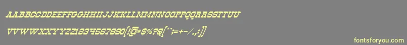 OldwaysItalic Font – Yellow Fonts on Gray Background