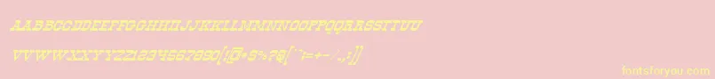 OldwaysItalic Font – Yellow Fonts on Pink Background