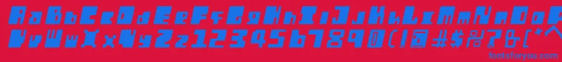 OrtIt Font – Blue Fonts on Red Background