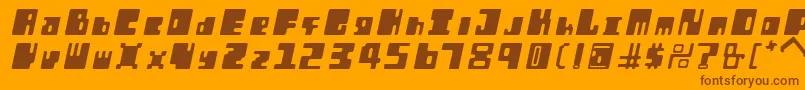 OrtIt Font – Brown Fonts on Orange Background