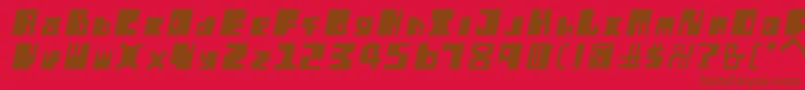 OrtIt Font – Brown Fonts on Red Background
