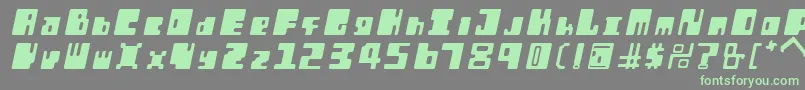 OrtIt Font – Green Fonts on Gray Background