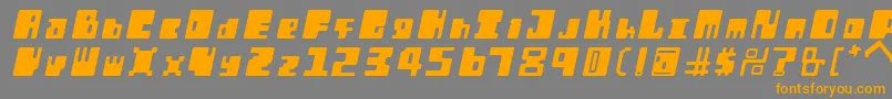 OrtIt Font – Orange Fonts on Gray Background