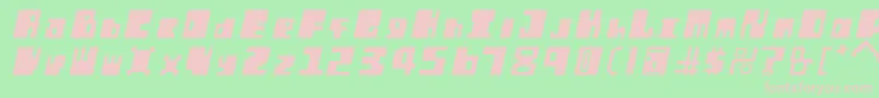 OrtIt Font – Pink Fonts on Green Background