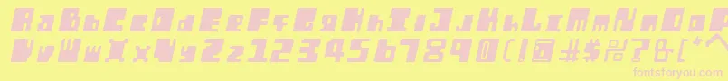 OrtIt Font – Pink Fonts on Yellow Background