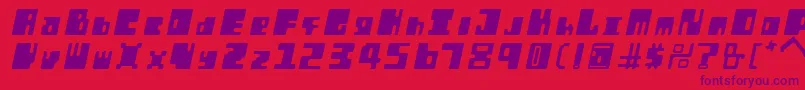 OrtIt Font – Purple Fonts on Red Background