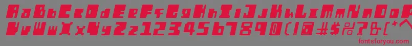 フォントOrtIt – 赤い文字の灰色の背景